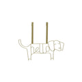 Kirby Gold Finish Sausage Dog Hanger