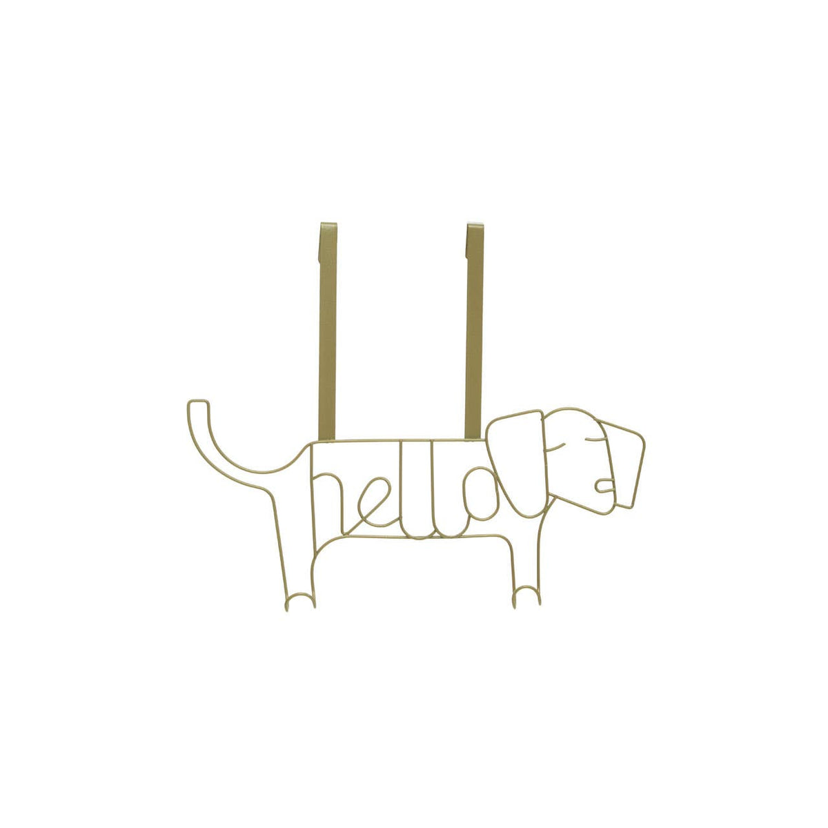 Kirby Gold Finish Sausage Dog Hanger