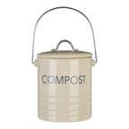 Cream Compost Bin with Handle