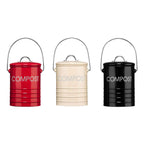 Cream Compost Bin with Handle