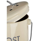 Cream Compost Bin with Handle