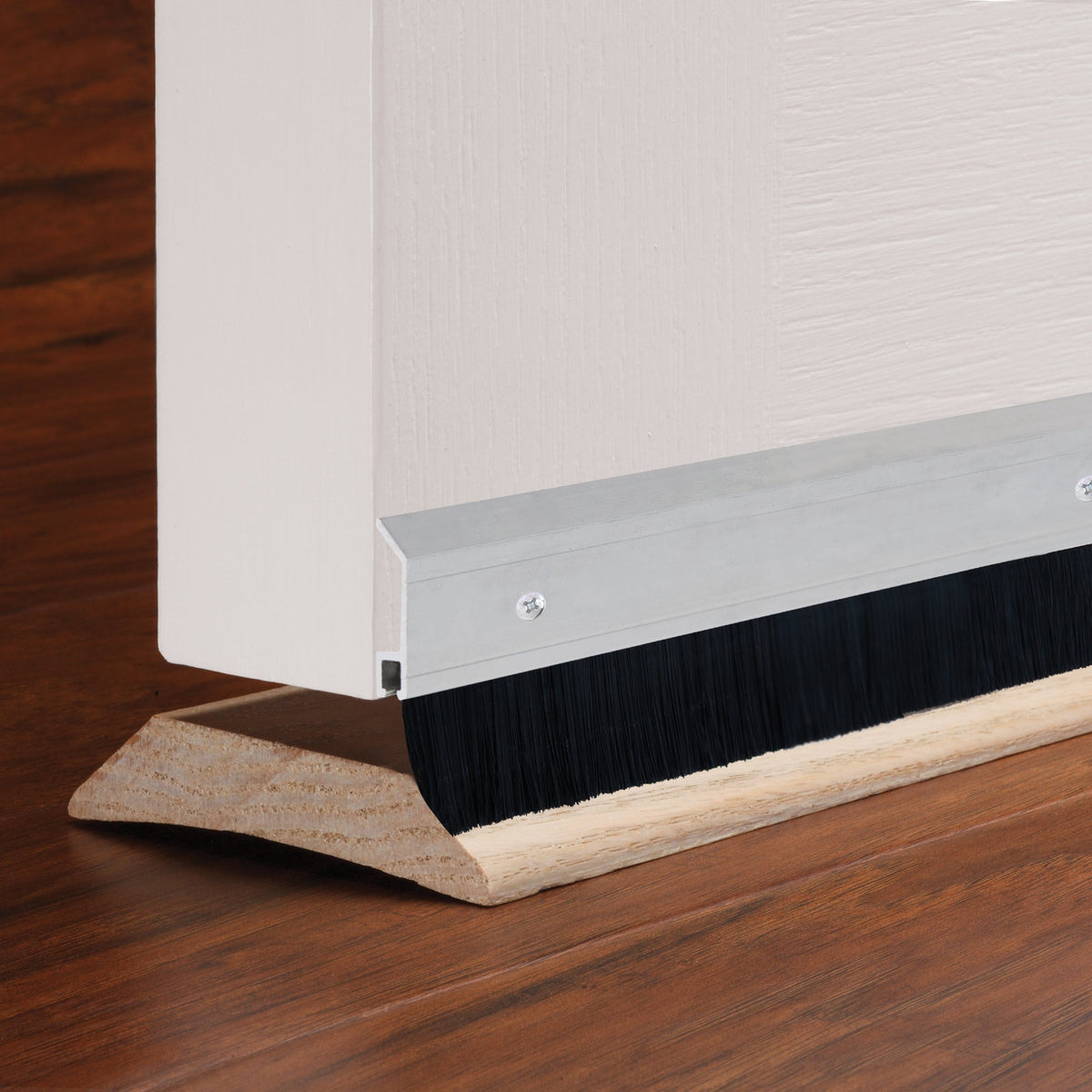36 in. Silver Aluminum with Brush Screw-on Door Sweep