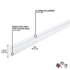 36 in. Aluminum and Vinyl Standard Screw-on Door Sweep