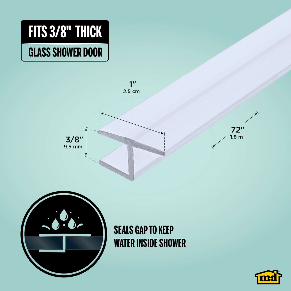 Rigid 180 Degree Shower Door Seal