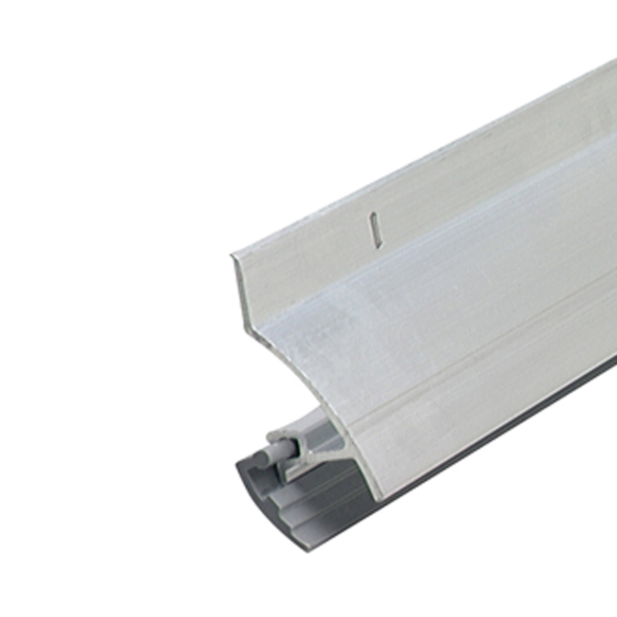 36 in. Silver Aluminum and Vinyl Drip Cap Screw-on Door Sweep