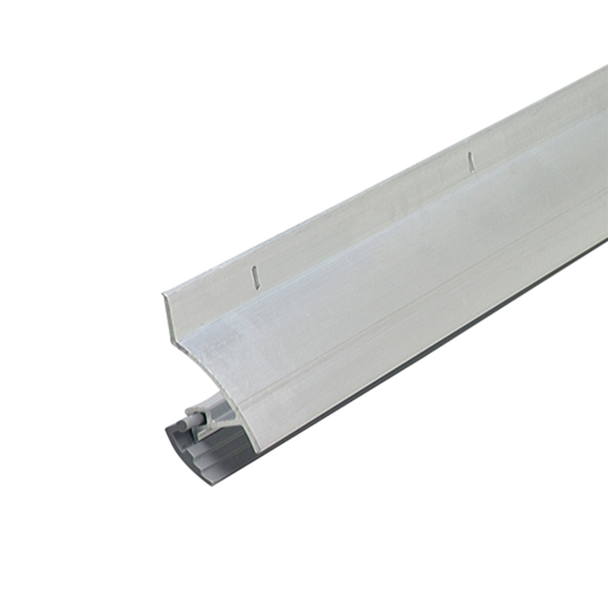 36 in. Silver Aluminum and Vinyl Drip Cap Screw-on Door Sweep
