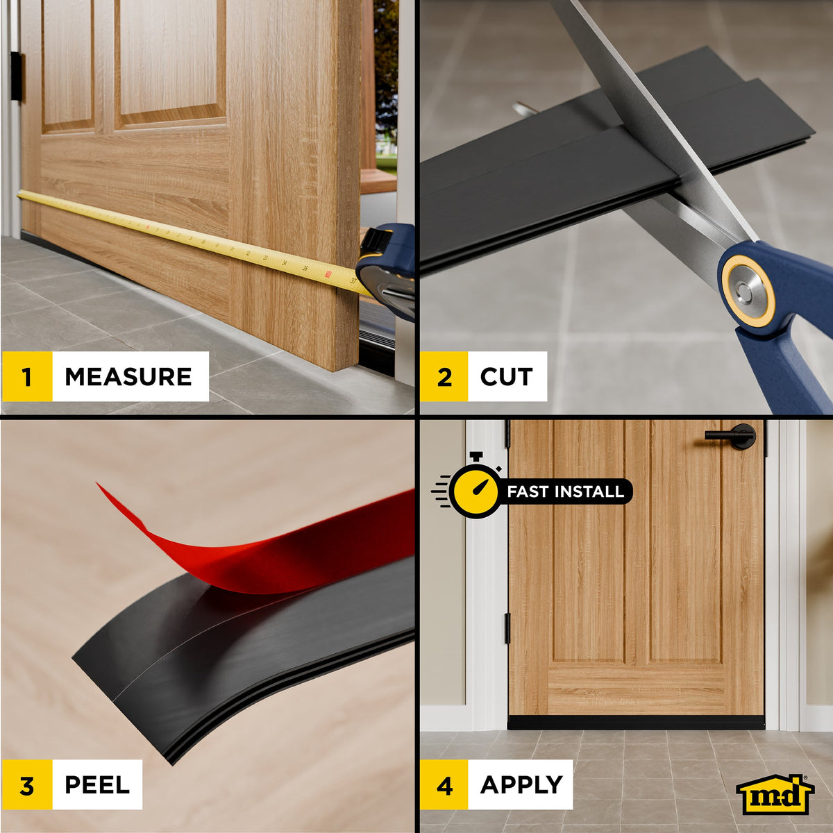 Self-Adhesive Silicone Rubber Door Sweep