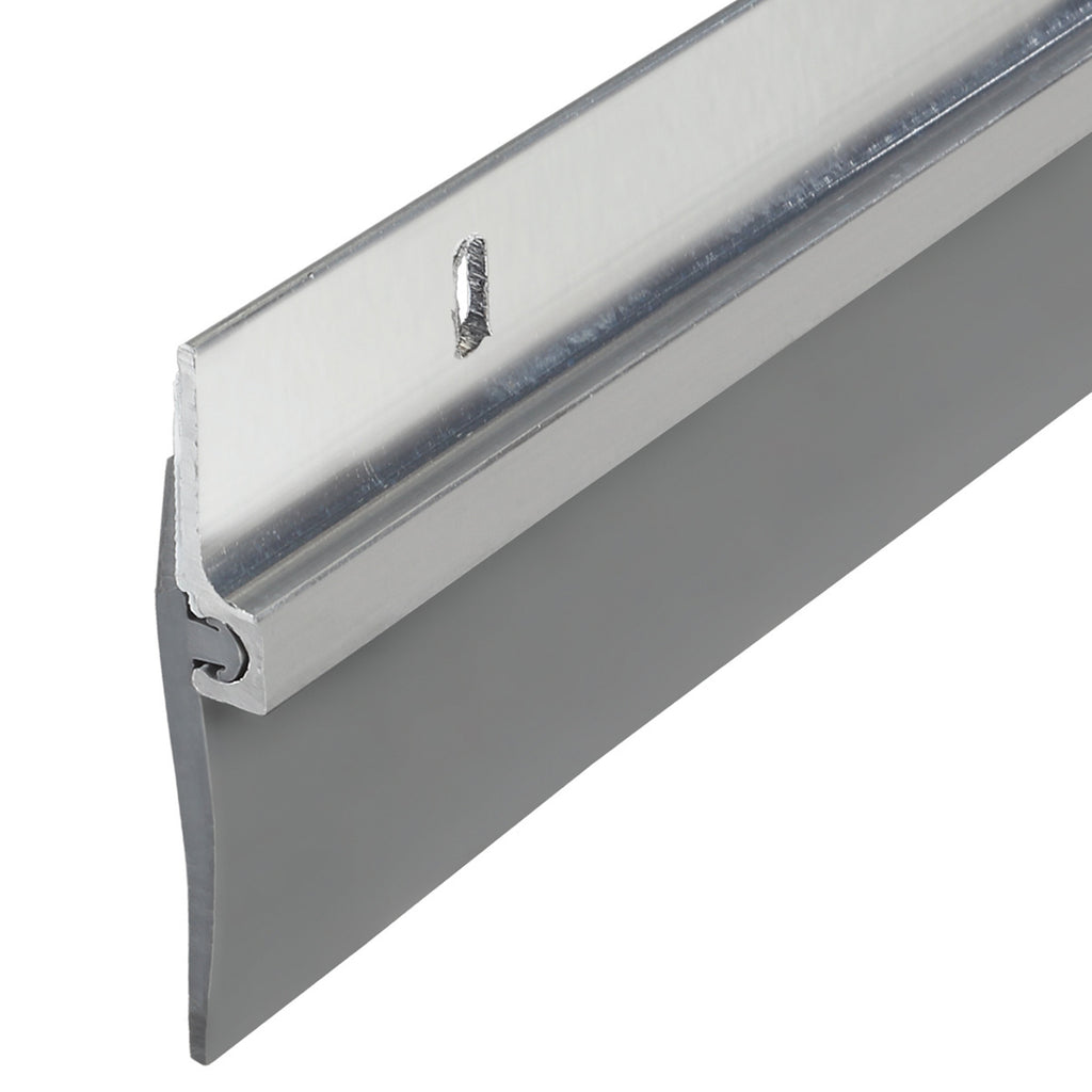 36 in. Silver Aluminum and Vinyl Economy Screw-on Door Sweep