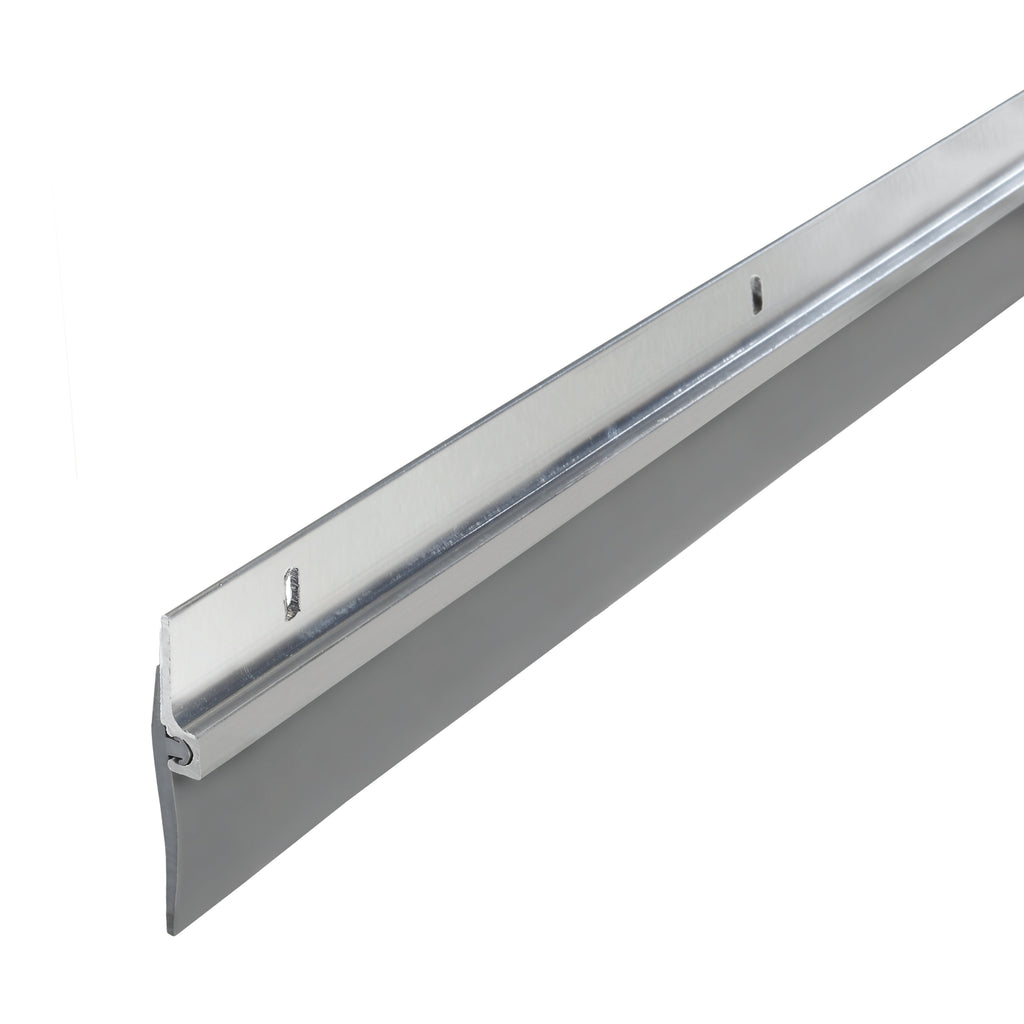 36 in. Silver Aluminum and Vinyl Economy Screw-on Door Sweep