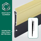 Aluminum and Vinyl Heavy-duty Screw-on Door Sweep