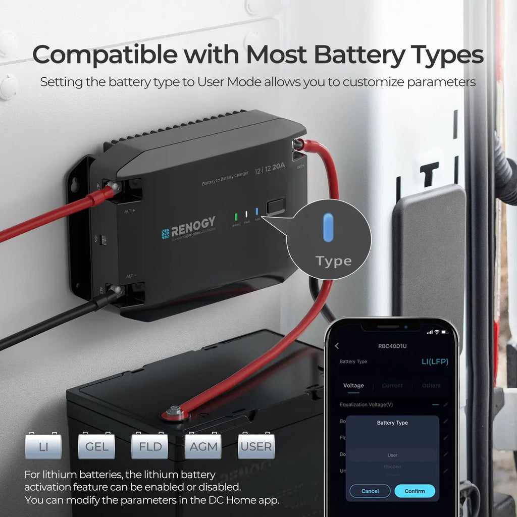 12V 20A DC to DC Battery Charger