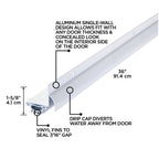 36 in. Aluminum L-Shape Screw-on Under Door Seal