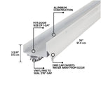 36 in. Aluminum U-Shape Screw-on Under Door Seal