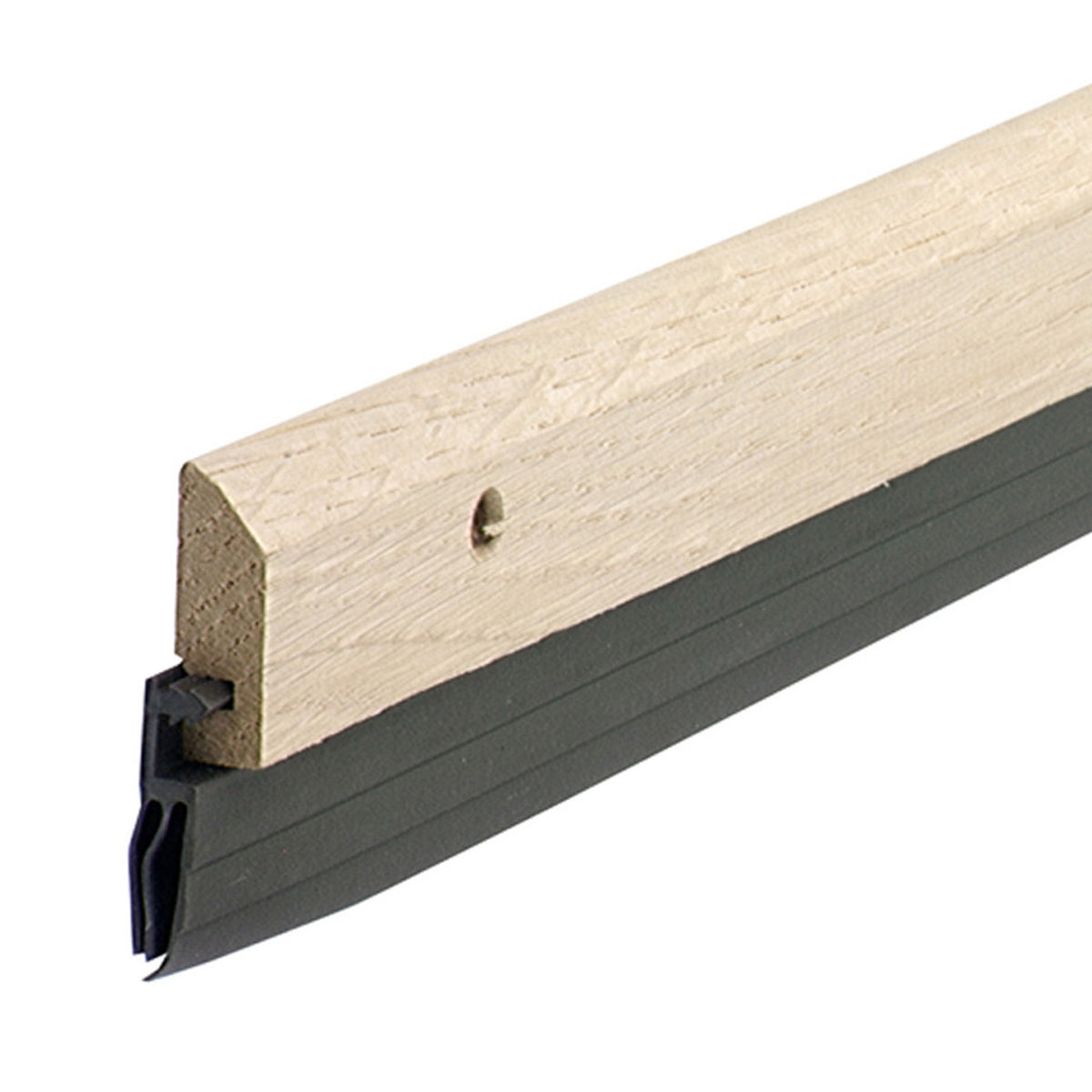 36 in. Natural Hardwood and Vinyl Screw-on Door Sweep