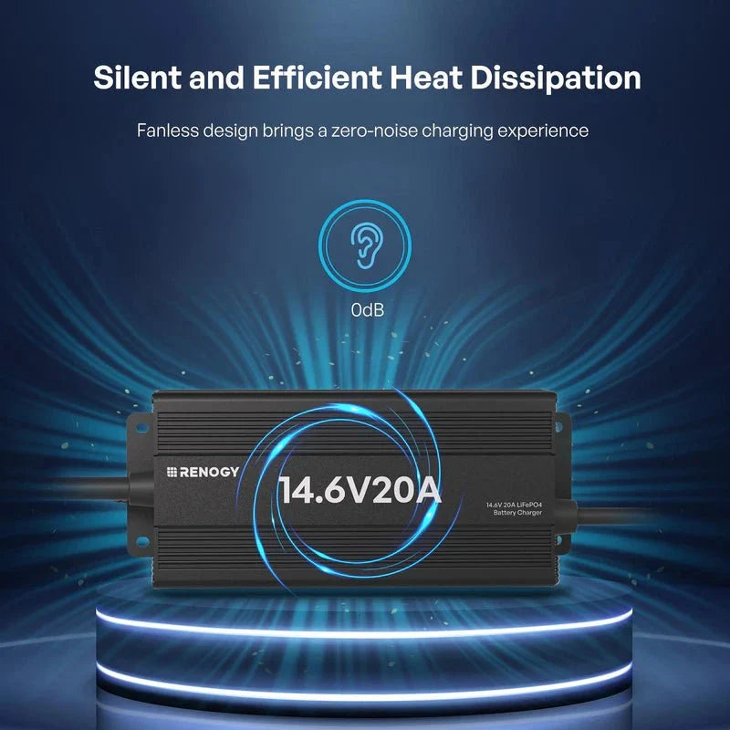 Renogy 12V 20A AC-to-DC LFP Portable Battery Charger