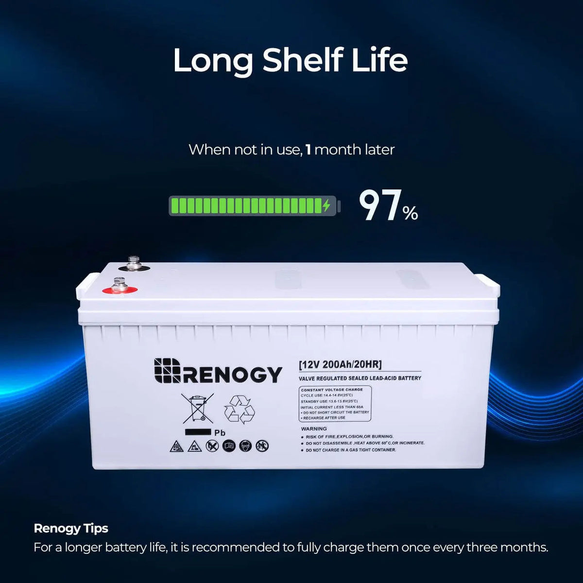 Open Box Deep Cycle AGM Battery 12 Volt 200Ah
