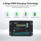 100/200W 12V N-Type Portable Solar Panel Suitcase Kit with 20A PWM Controller