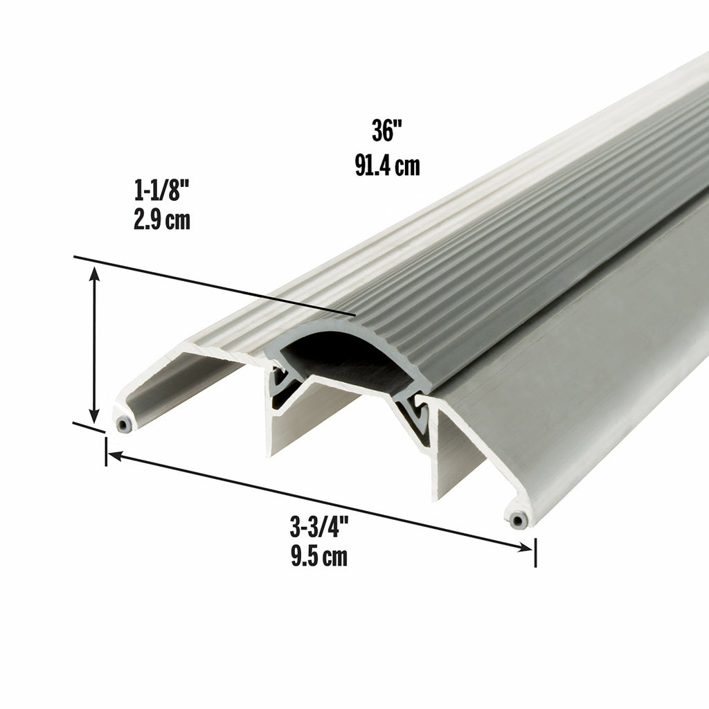 3-3/4 in. x 1-1/8 in. Aluminum and Vinyl Heavy-Duty High-Profile Threshold