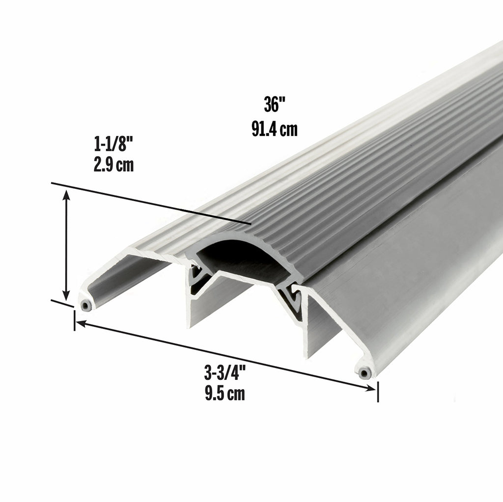 3-3/4 in. x 1-1/8 in. Aluminum and Vinyl Heavy-Duty High-Profile Threshold