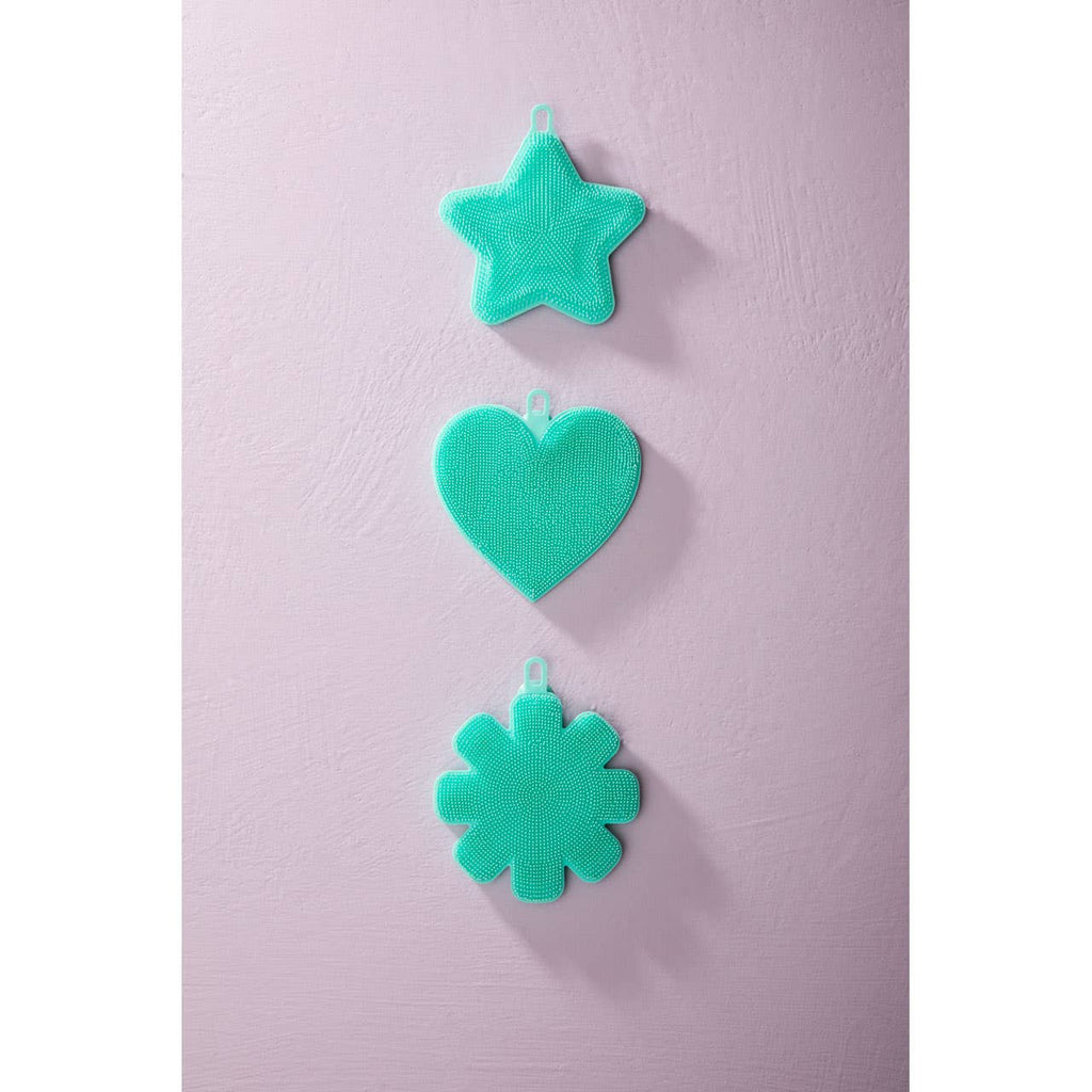 Zing Teal Silicone Dish Scrubbers