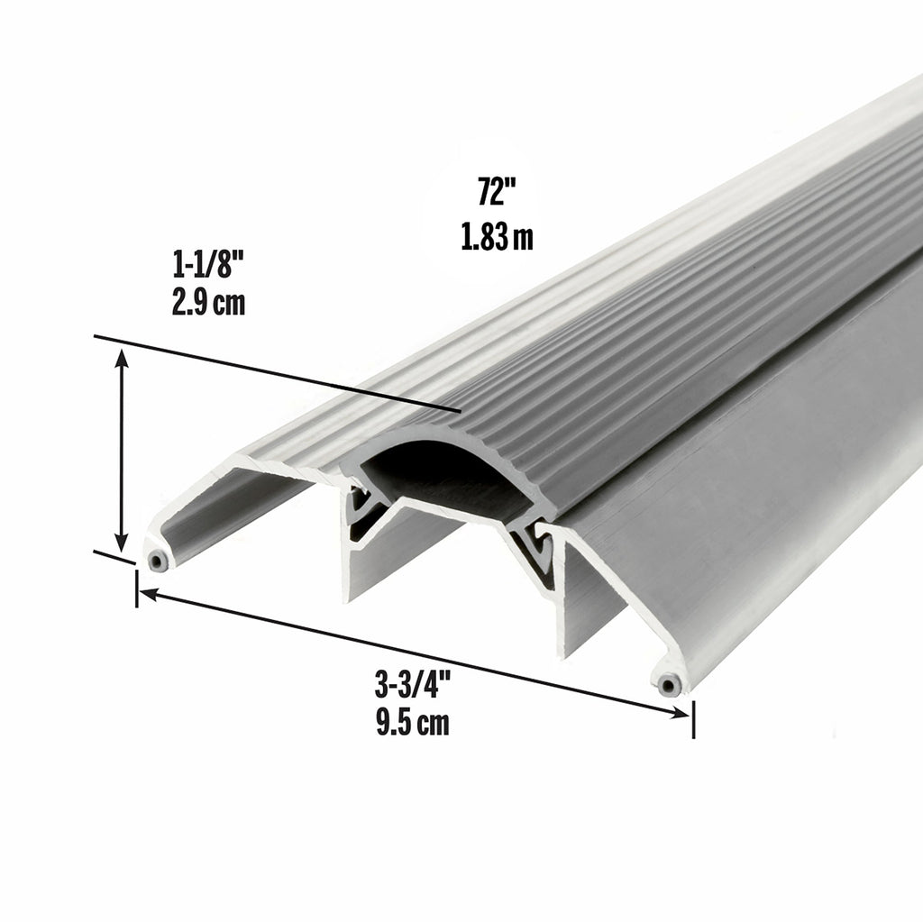 3-3/4 in. x 1-1/8 in. Aluminum and Vinyl Heavy-Duty High-Profile Threshold