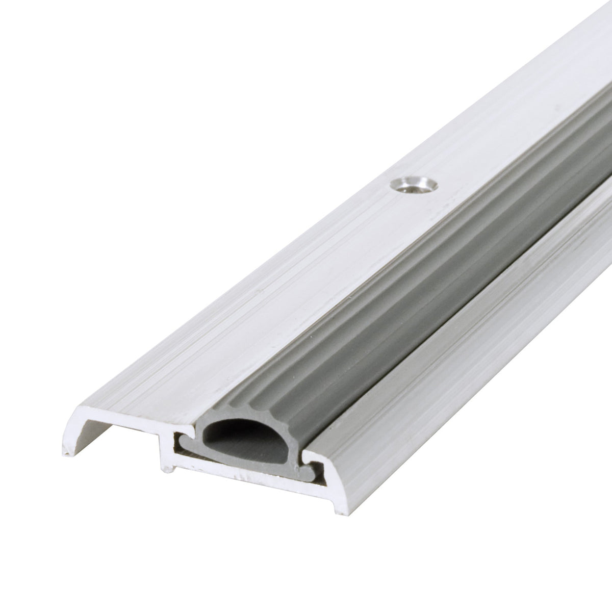 1-3/8 in. x 7/16 in. x 36 in. Silver Aluminum and Vinyl Mini Low-Profile Threshold