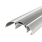 3-3/8 in. x 1-1/8 in. x 36 in. Silver Aluminum and Vinyl High-Profile Threshold