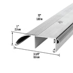 3-3/8 in. x 1 in. Aluminum and Vinyl High-Profile Outswing Door Threshold