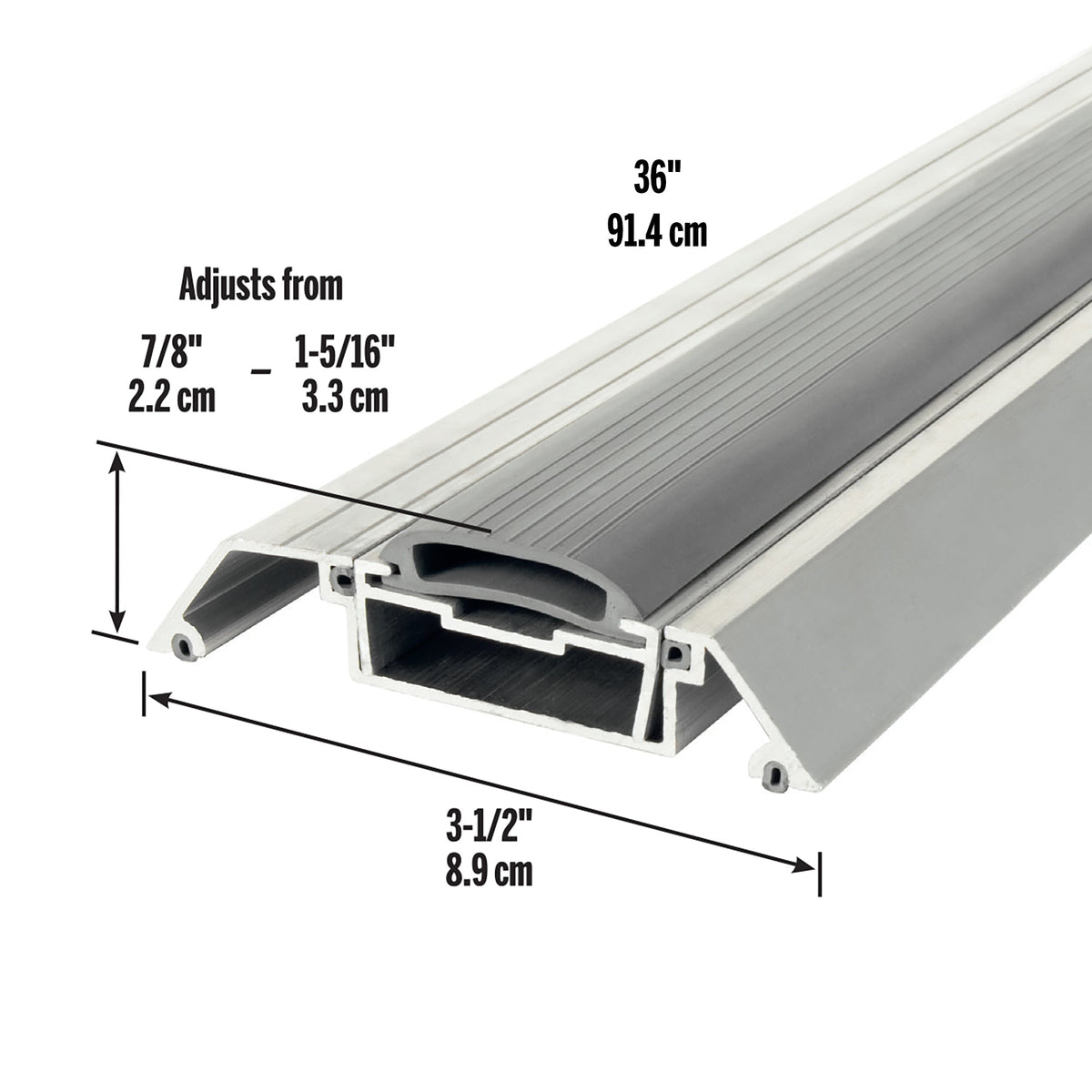 Adjustable Aluminum Low-profile Threshold with Vinyl Seal