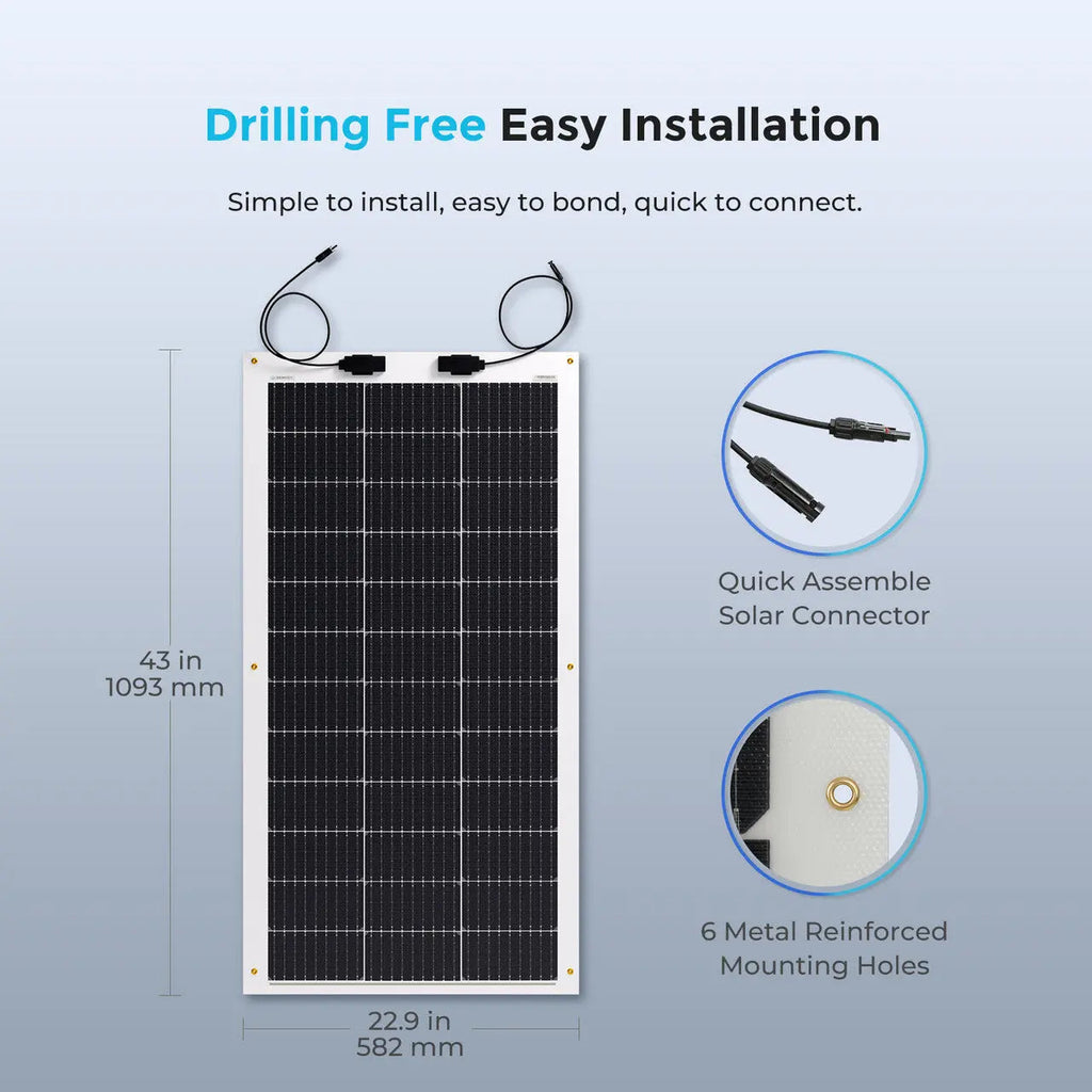100W Lightweight Flexible Solar Panel