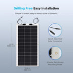 100W Lightweight Flexible Solar Panel