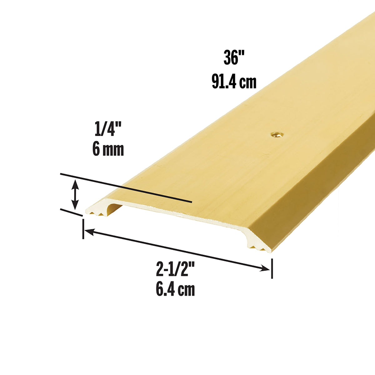 Aluminum Flat Profile Threshold for Interior Doorways