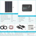 200W 12V Starter Solar Panel Kit