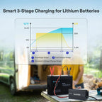 Renogy 12V 20A AC-to-DC LFP Portable Battery Charger