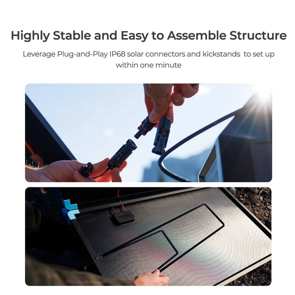 220W Lightweight Portable Solar Panel Suitcase