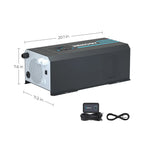 2000W 12V Pure Sine Wave Inverter Charger w/ LCD Display