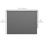 8'W x 6'H Roller Shades for Porch Balcony Gazebo, Light Grey