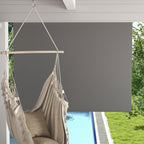 8'W x 6'H Roller Shades for Porch Balcony Gazebo, Light Grey