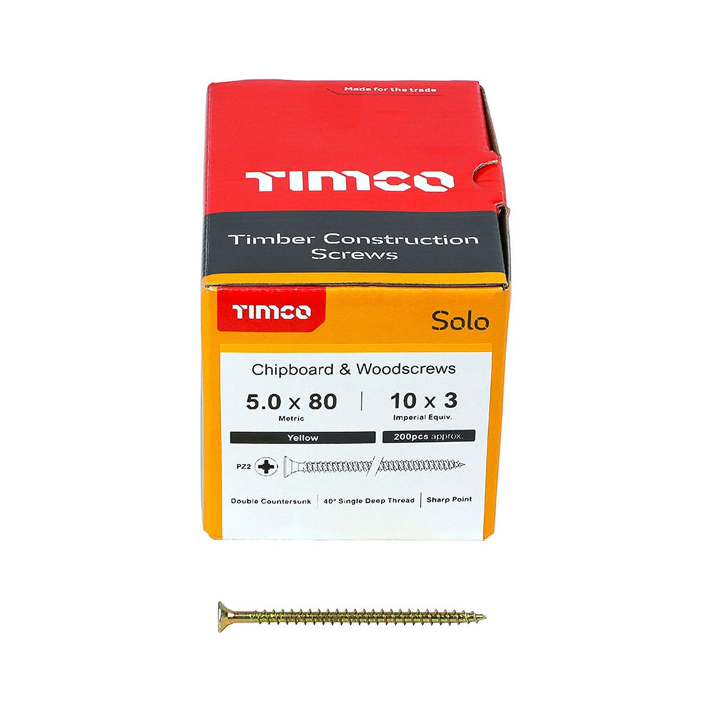 Solo Countersunk Multipurpose Wood Screws