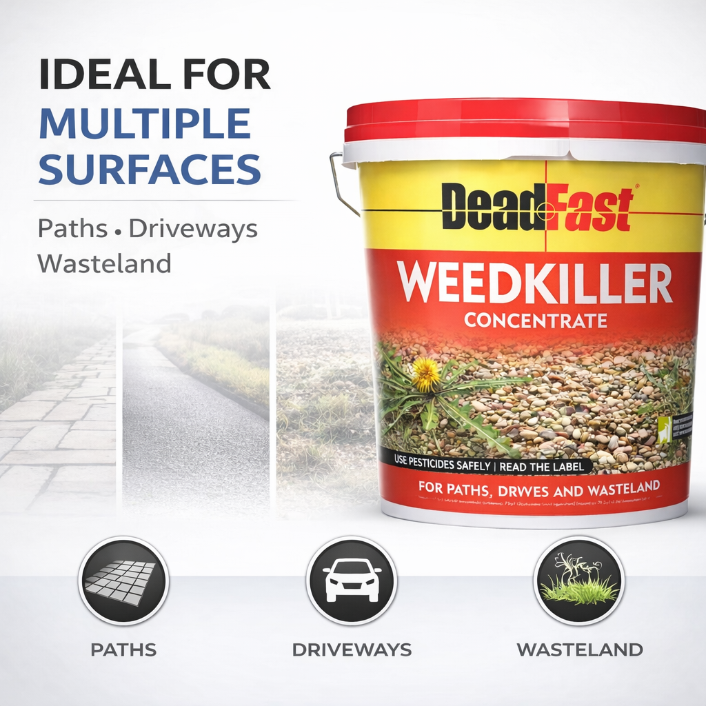 Deadfast Weedkiller Concentrate for Paths and Drives 12x 100ml Tub