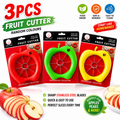 3PCS Fruit Cutter Apple Slicer Corer Stainless Steel Blade Kitchen Tool Random Colours