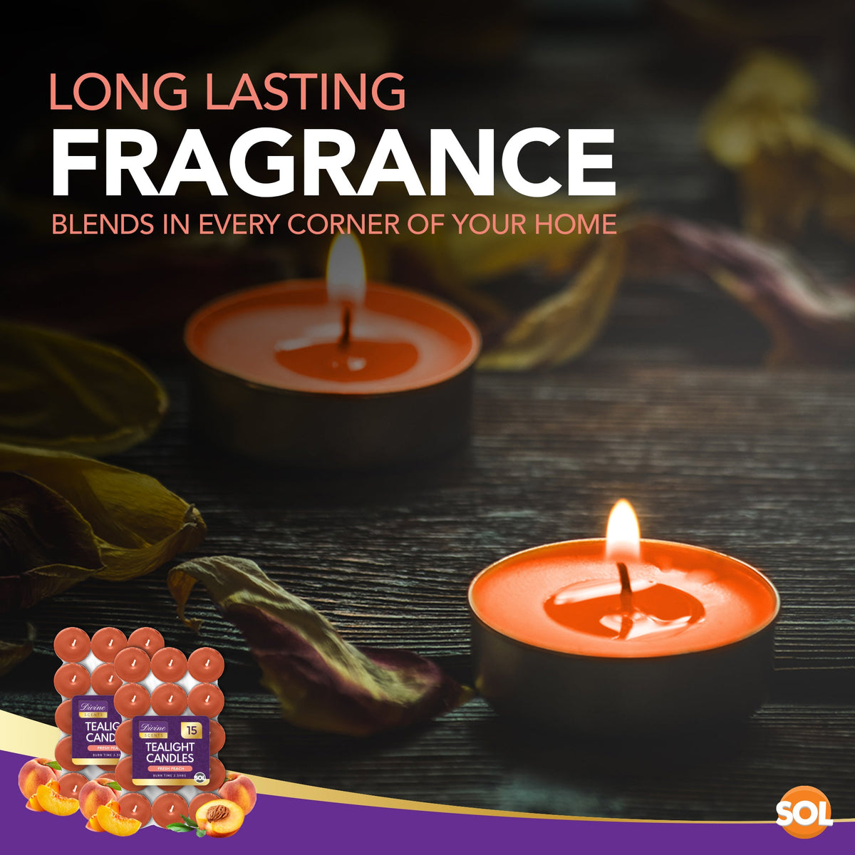 Scented Tea Light Candles | 4 Hour Burn Fragrance | 15-30 Pack