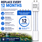 Aquacadabra UV Pond Bulb 4 Pin UVC Lamp Laguna Pressure Flo PF2500 PF5000