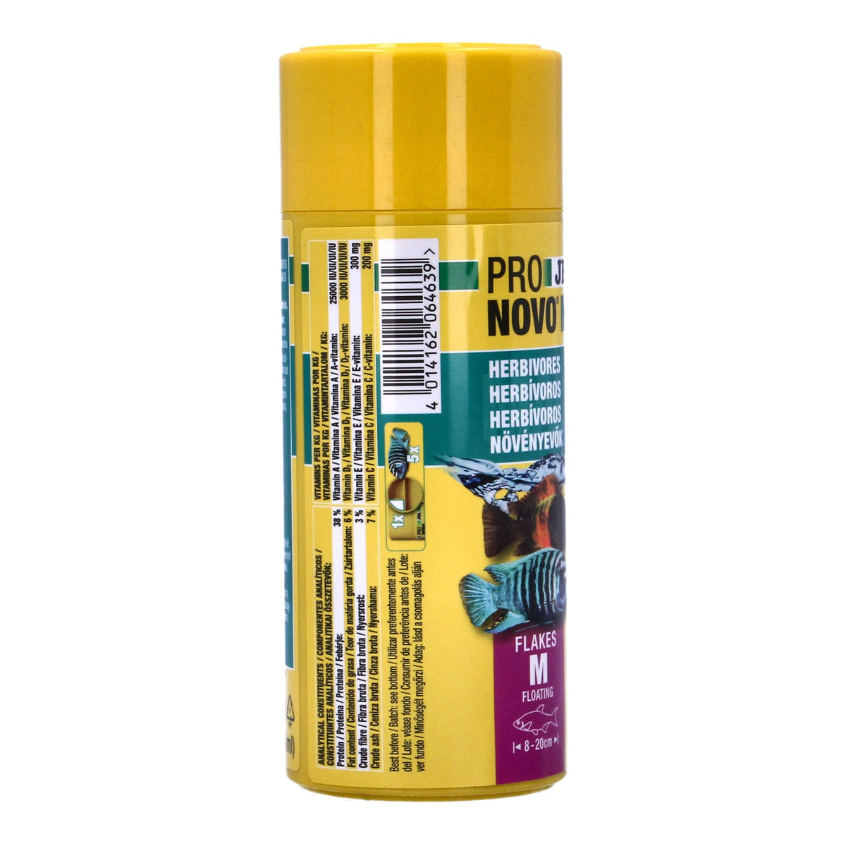 JBL Novo Malawi Cichlid Spirulina Flakes 38%