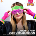 Flashing Party Glasses LED Neon Shutter Shades Rave | 24 Pack