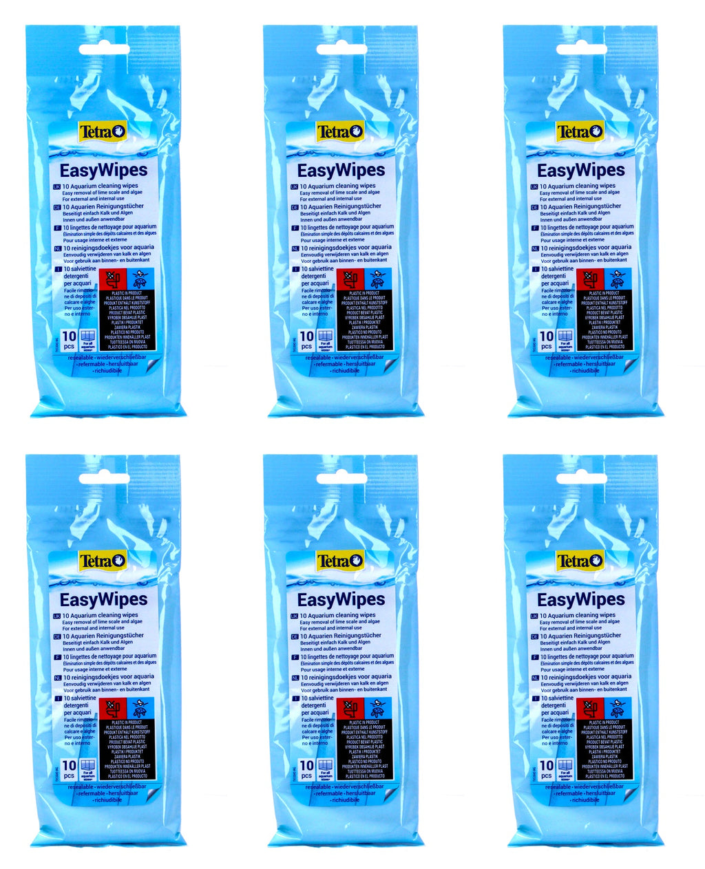 TETRA EASYWIPES 60 TROPICAL MARINE FISH TANK AQUARIUM CLEANING EASY WIPE