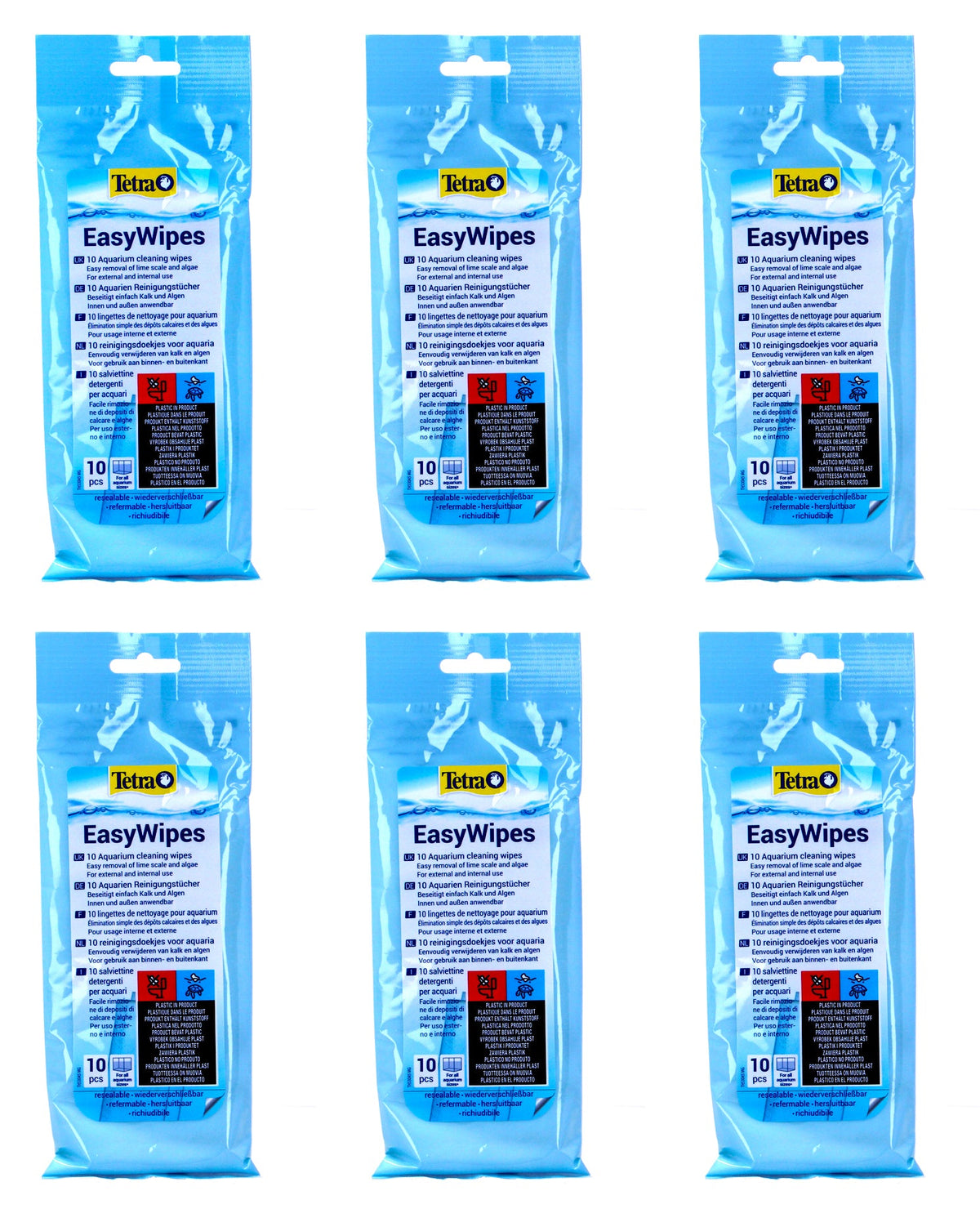 TETRA EASYWIPES 60 TROPICAL MARINE FISH TANK AQUARIUM CLEANING EASY WIPE