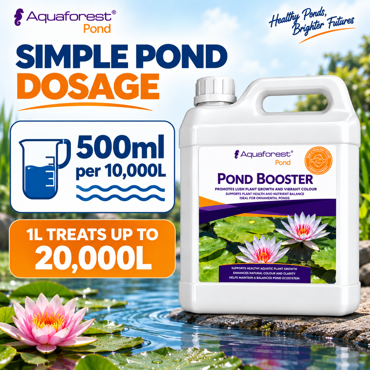 Aquaforest Pond Booster 1000ml – Mineral Fertiliser for Pond Plants