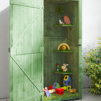 ROWAN Durable Outdoor Garden Storage Shed with 3 Tier Shelves & Roof