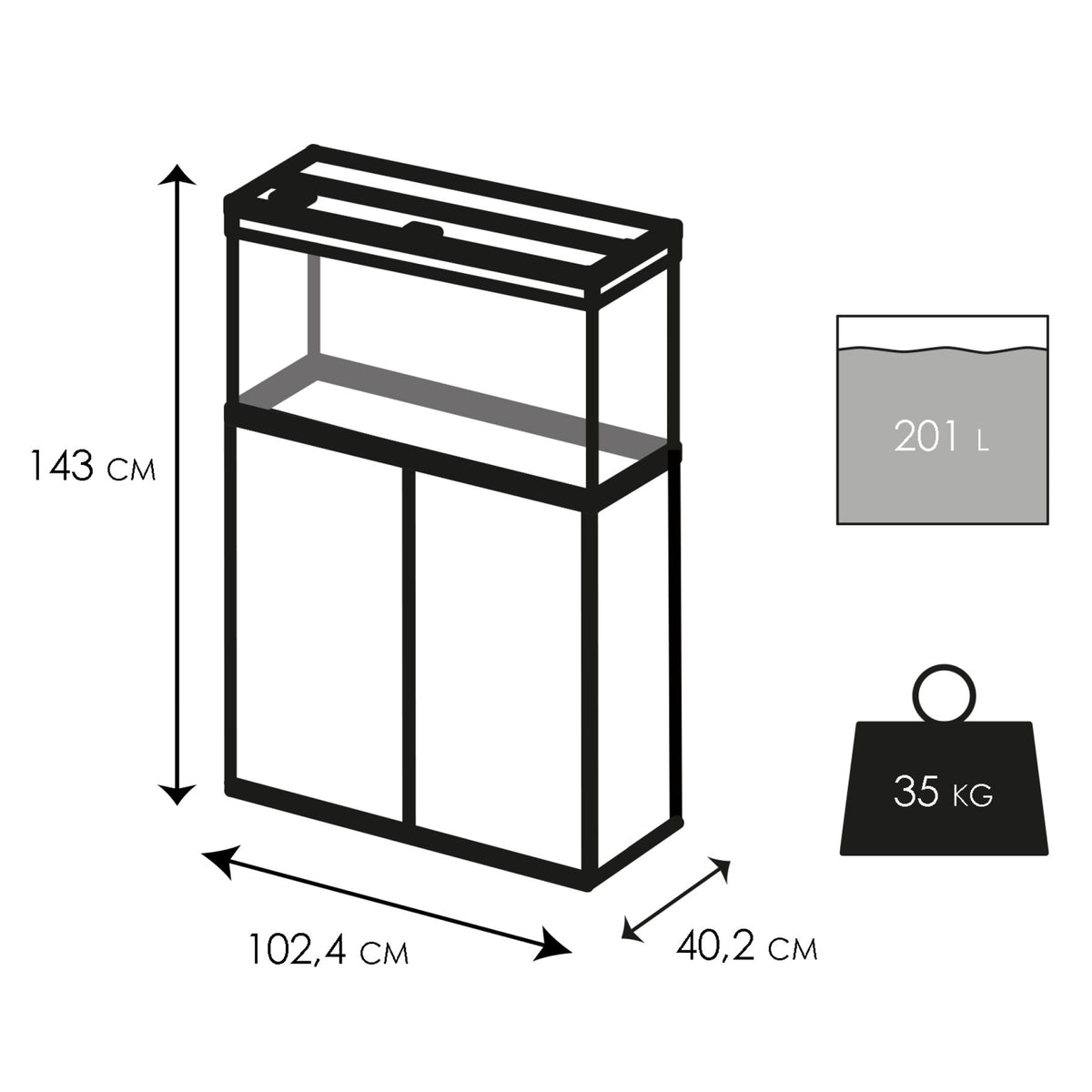 Ciano Emotions Pro 100 Mystic Aquarium 201L & Cabinet
